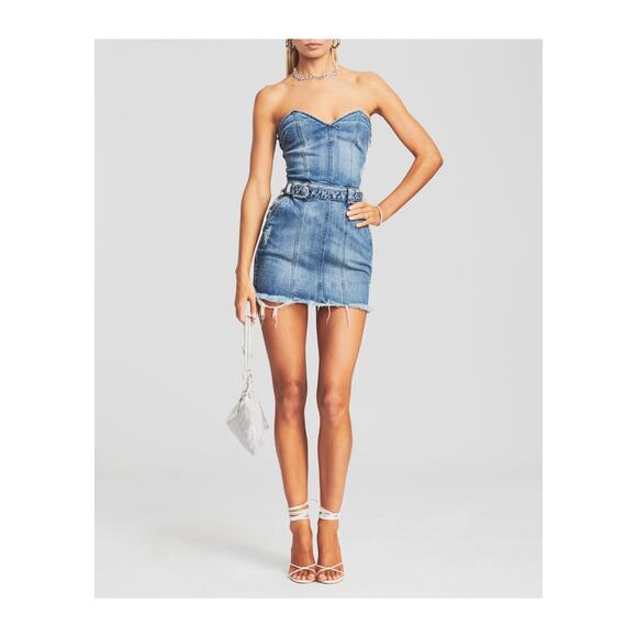 Retrofete Dresses & Skirts - Retrofete 'Ashlyn' Blue Cotton Dress Size L